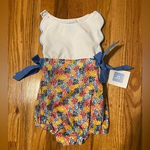 NWT bella bliss scalloped romper bubble 18m